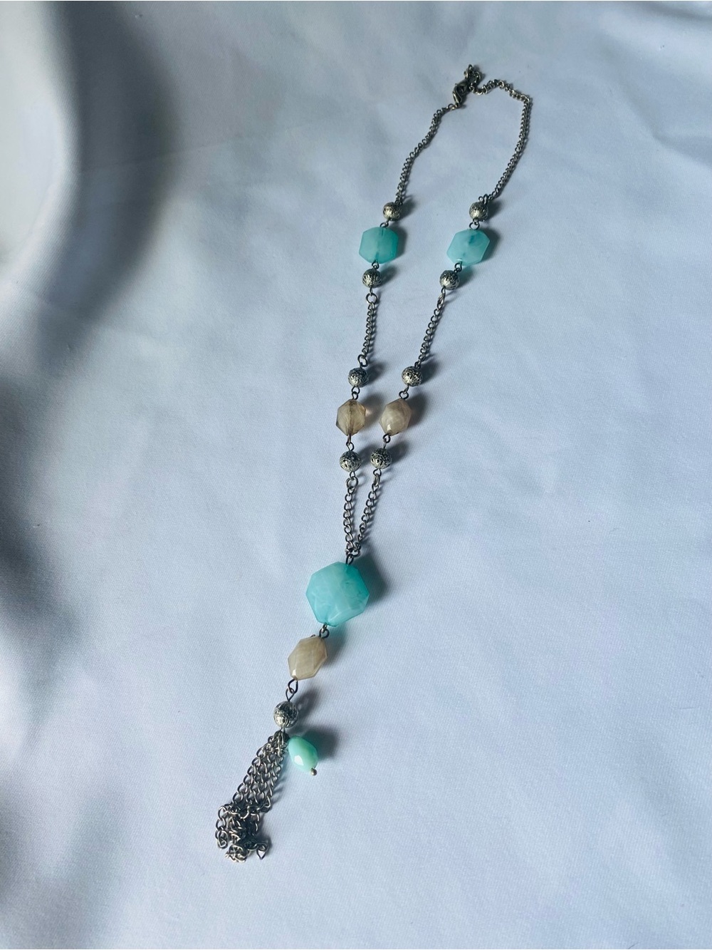 Celeste Aqua Drop Gemstone Necklace for Women